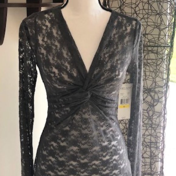 🌻 Karen Kane Sheer Lace Knot Top 🌻 - Picture 3 of 7